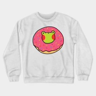 Frog in a yummy donut Crewneck Sweatshirt